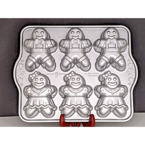 Nordic Ware Gingerbread Kids Cakelet Cake Pan Christmas - Picture 3 of 5